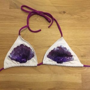 Lollipop Swim sequined shell top size S